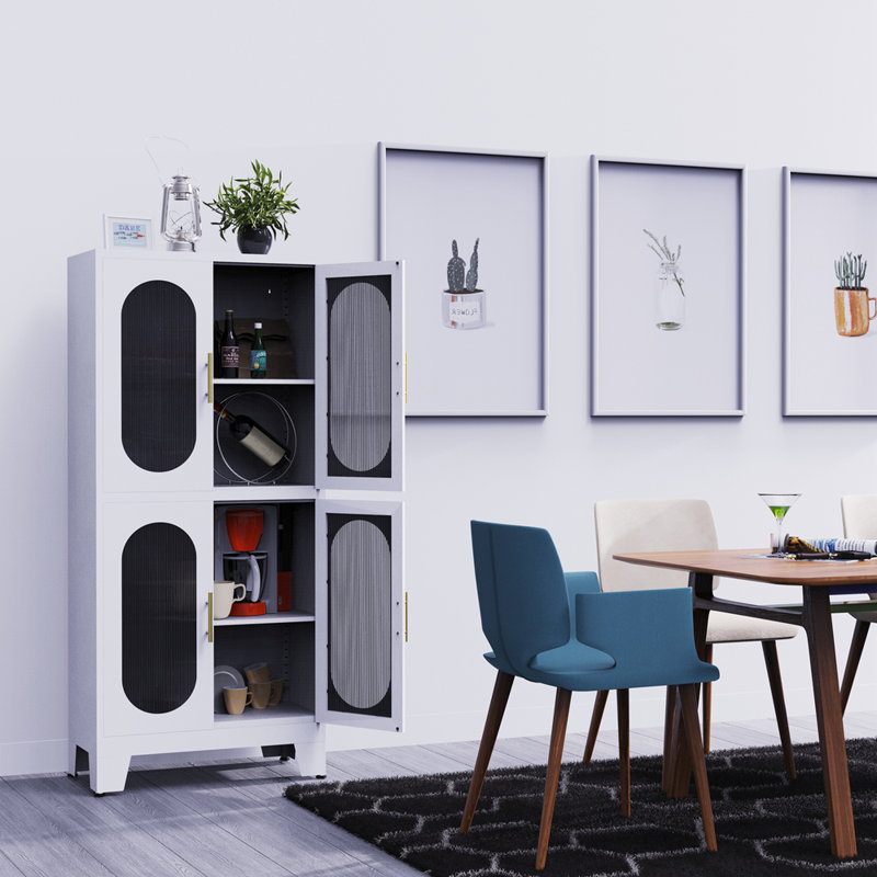 Ebern Designs Arowyn Metal Accent Cabinet | Wayfair